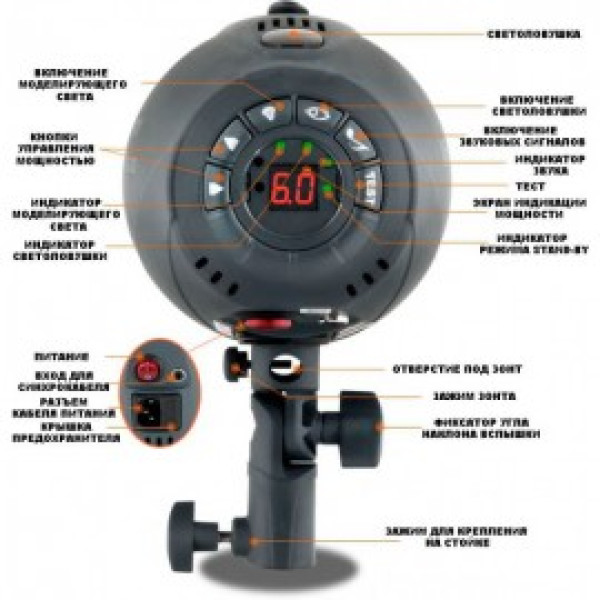 Вспышка Mircopro MQ-300S with reflector